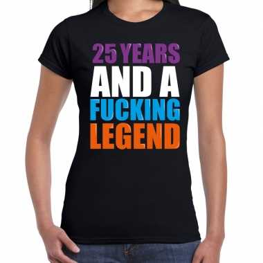 25 year legend / 25 jaar legende cadeau t shirt zwart dames