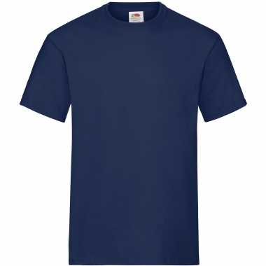 3 pack maat xl donkerblauwe/navy t shirts ronde hals 195 gr heavy t h
