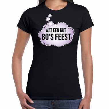 80s party shirt / wat een kut 80s feest zwart dames