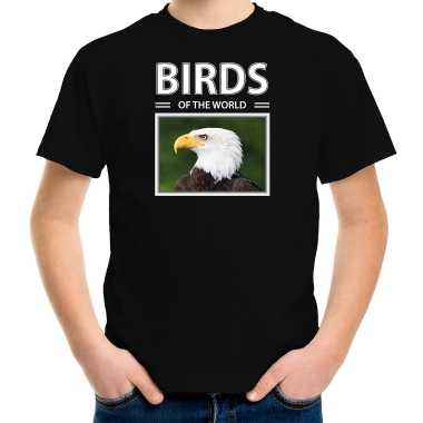 Amerikaanse zeearenden t shirt dieren foto birds of the world zwart kinderen