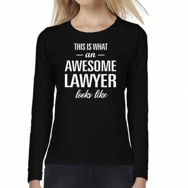 Awesome lawyer / advocate cadeau t shirt long sleeves dames