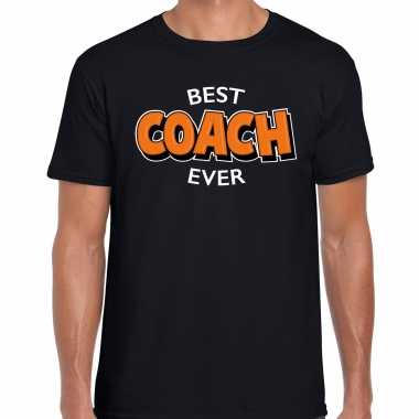 Best coach ever / beste coach ooit cadeau t shirt zwart heren
