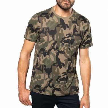 Camouflage t shirt korte mouwen heren herenkleding