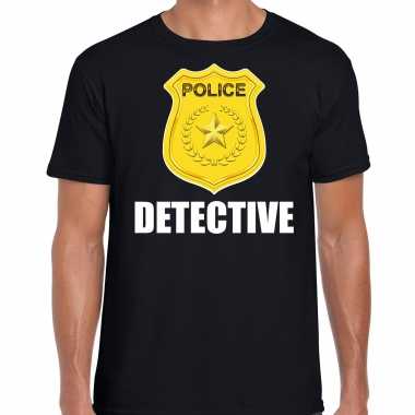 Detective police / politie embleem t shirt zwart heren