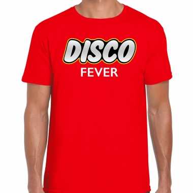 Disco fever shirt rood heren