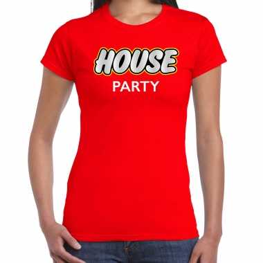 House party shirt rood dames