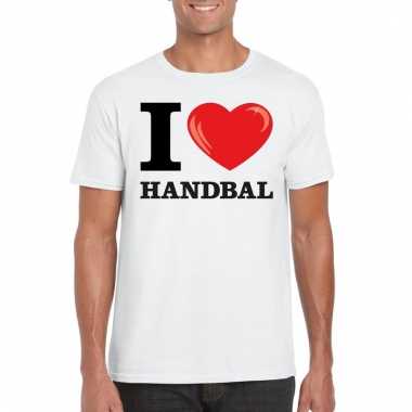 I love handbal t shirt wit heren