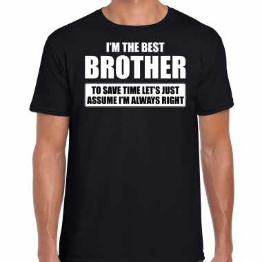 I'm the best brother t shirt zwart heren beste broer cadeau