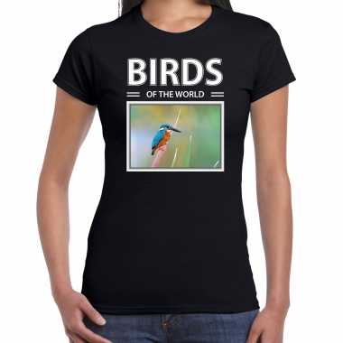 Ijsvogels t shirt dieren foto birds of the world zwart dames