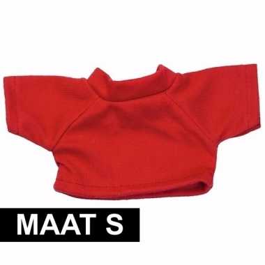 Knuffel kleertjes rood shirt s clothies knuffel 10 bij 8