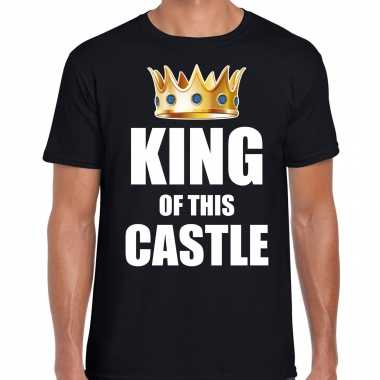 Koningsdag t shirt king of this castle party zwart heren