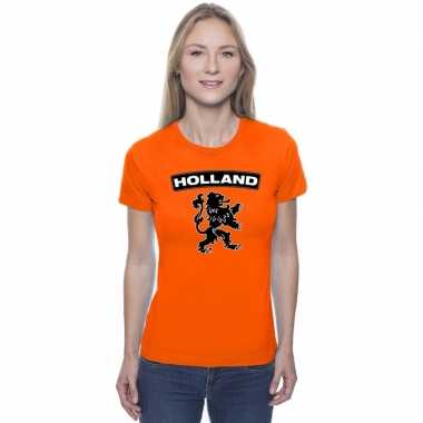 Oranje holland shirt zwarte leeuw dames