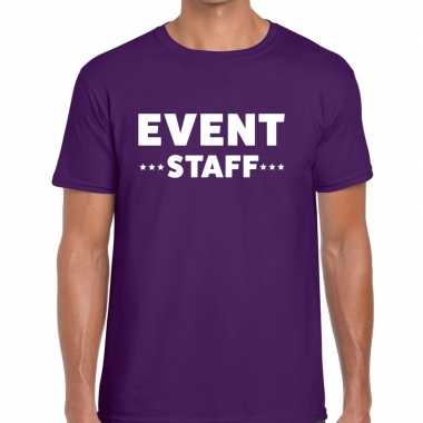 Paars event staff shirt heren