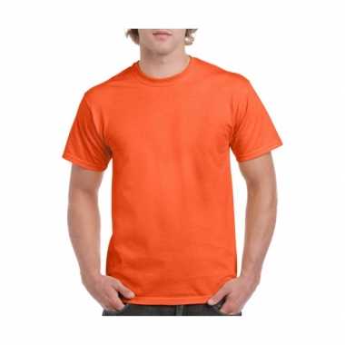 Set 2x stuks oranje shirts voordelig, maat: m