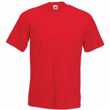 Set 2x stuks rode t shirts korte mouwen heren, maat: l (40/52)