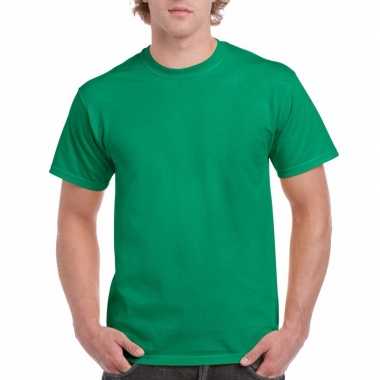 Set 3x stuks goedkope gekleurde shirts groen volwassenen, maat: m (38/50)