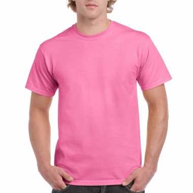 Set 3x stuks goedkope gekleurde shirts roze volwassenen, maat: 2xl (44/56)