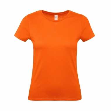 Set 3x stuks oranje koningsdag of supporter t shirts ronde hals dames, maat: m (38)