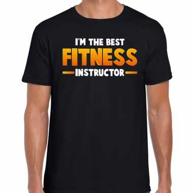 The best fitness instructor t shirt zwart heren