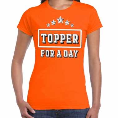 Topper for a day concert t shirt toppers oranje dames