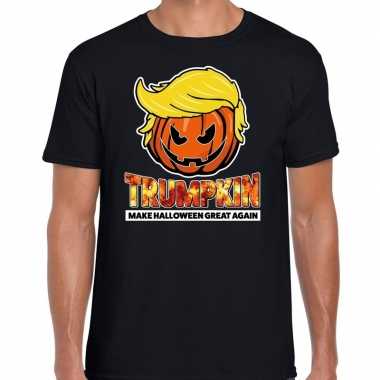 Trumpkin make halloween great again t shirt zwart heren