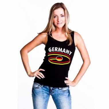 Zwarte dames shirtje Germany print