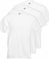 3x grote maten witte t-shirts 3xl korte mouwen heren