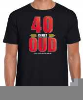 40 is niet oud verjaardag cadeau t-shirt zwart heren