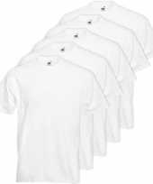 5x grote maten witte t-shirts 4xl korte mouwen heren