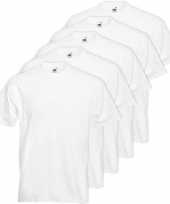 5x grote maten witte t-shirts 5xl korte mouwen heren