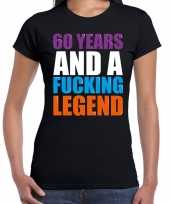 60 year legend 60 jaar legende cadeau t-shirt zwart dames