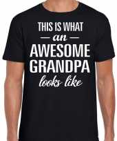 Awesome grandpa opa cadeau t-shirt zwart heren vaderdag