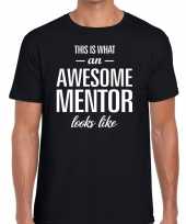 Awesome mentor cadeau t-shirt zwart heren