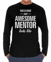 Awesome mentor leermeester cadeau t-shirt long sleeves heren