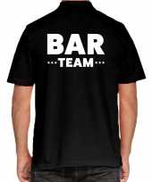 Bar team personeel tekst polo shirt zwart heren