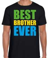 Best brother ever beste broer ooit fun t-shirt zwart heren