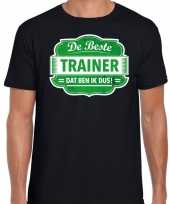 Cadeau t-shirt beste trainer zwart heren
