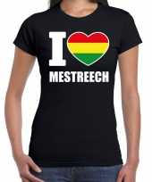 Carnaval i love mestreech t-shirt zwart dames