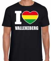 Carnaval i love vallekeberg t-shirt zwart heren