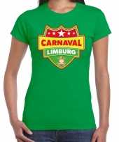 Carnaval verkleed t-shirt limburg groen dames