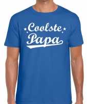 Coolste papa cadeau t-shirt blauw heren
