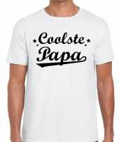 Coolste papa cadeau t-shirt wit heren