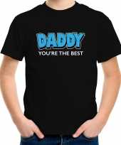 Daddy youre the best vaderdag cadeau papa jij bent beste t-shirt zwart kinderen