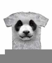 Dieren shirts panda zwart wit