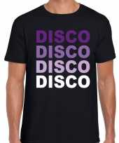 Disco feest t-shirt zwart heren