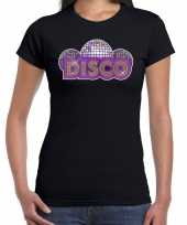 Disco fun t-shirt zwart dames