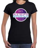 Disco shirt lets dance zwart dames