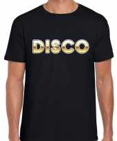 Disco tekst t-shirt outfit zwart heren
