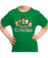 Fout kerst-shirt t-shirt dieren merry christmas groen kids