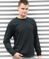 Gildan t-shirt lange mouwen zwart